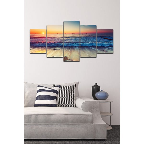 Pětidílný obraz Tropical Paradise Sunset-image-1
