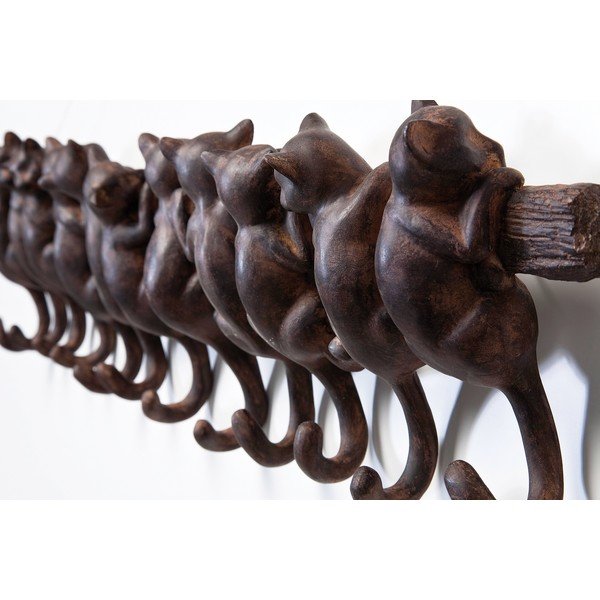 Hnědý nástěnný věšák Kare Design Cats-image-4