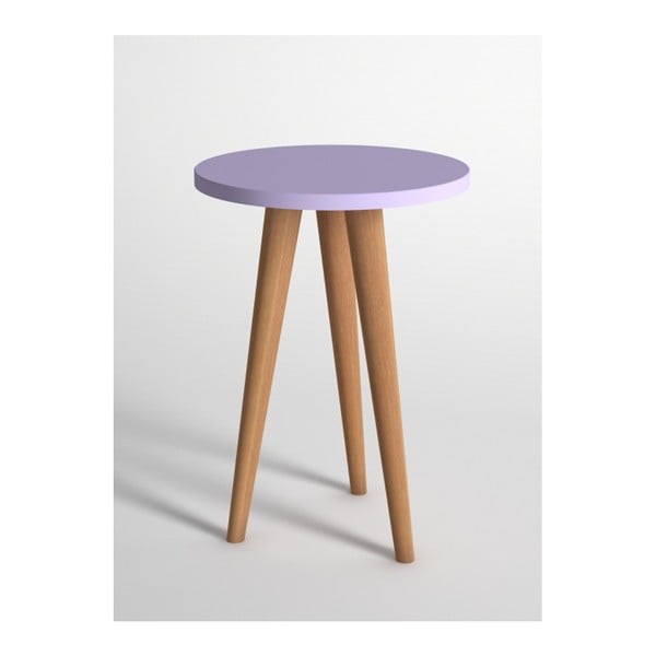 Světle fialový odkládací stolek Monte Roma
