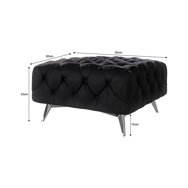 Černá sametová podnožka Chelsea – Ropez-image-3