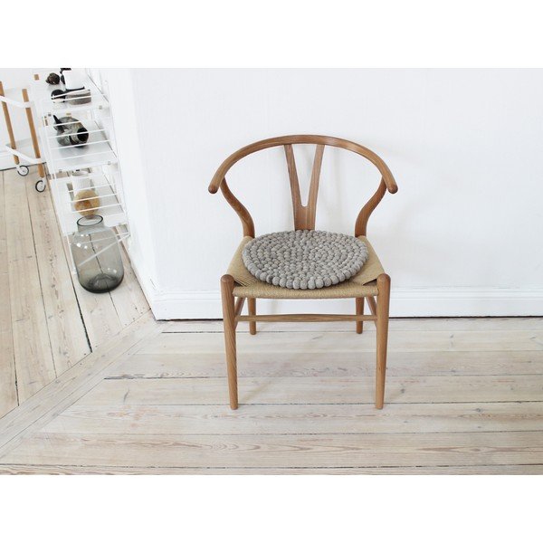 Pískově hnědý kuličkový vlněný podsedák Wooldot Ball Chair Pad, ⌀ 39 cm-image-1