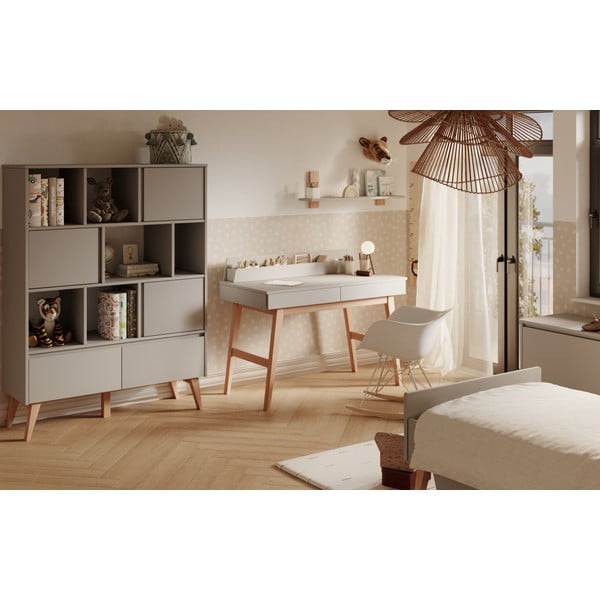 Šedá dětská knihovna 120x42,5 cm Swing – Pinio-image-1