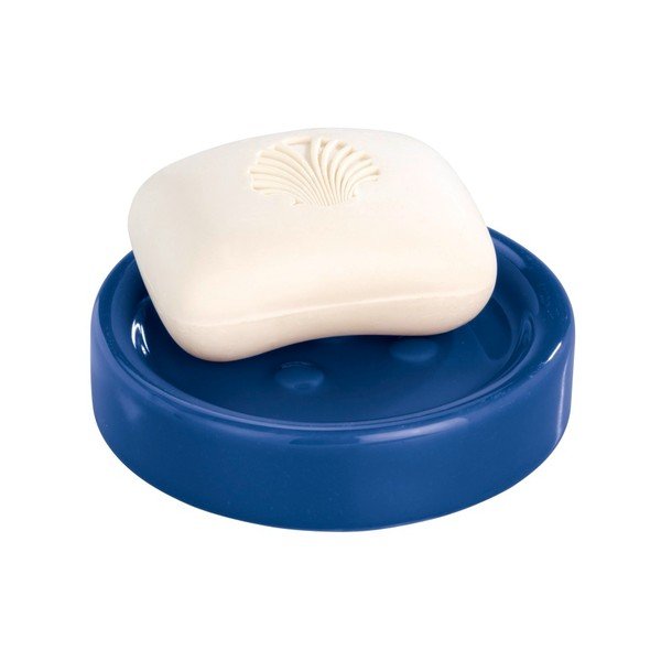 Tmavě modrá podložka pod mýdlo Wenko Polaris Dark Blue-image-1