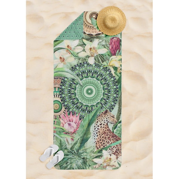 Zelená rychleschnoucí plážová osuška 50x100 cm – HIP-image-1