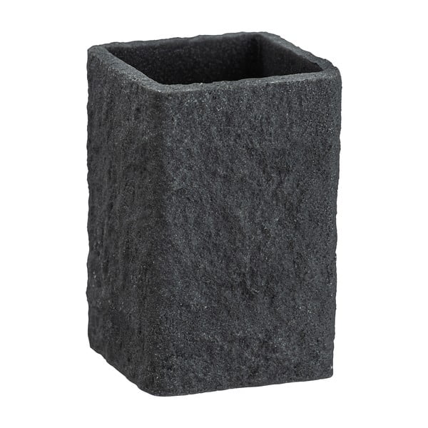 Tmavě šedý kelímek na kartáčky Wenko Villata-image-3