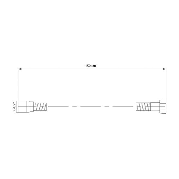 Černá plastová sprchová hadice ø 1 cm Softflex – Sapho-image-3