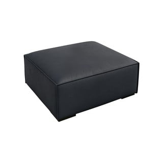 Tmavě modrá kožená podnožka Madame – Windsor & Co Sofas