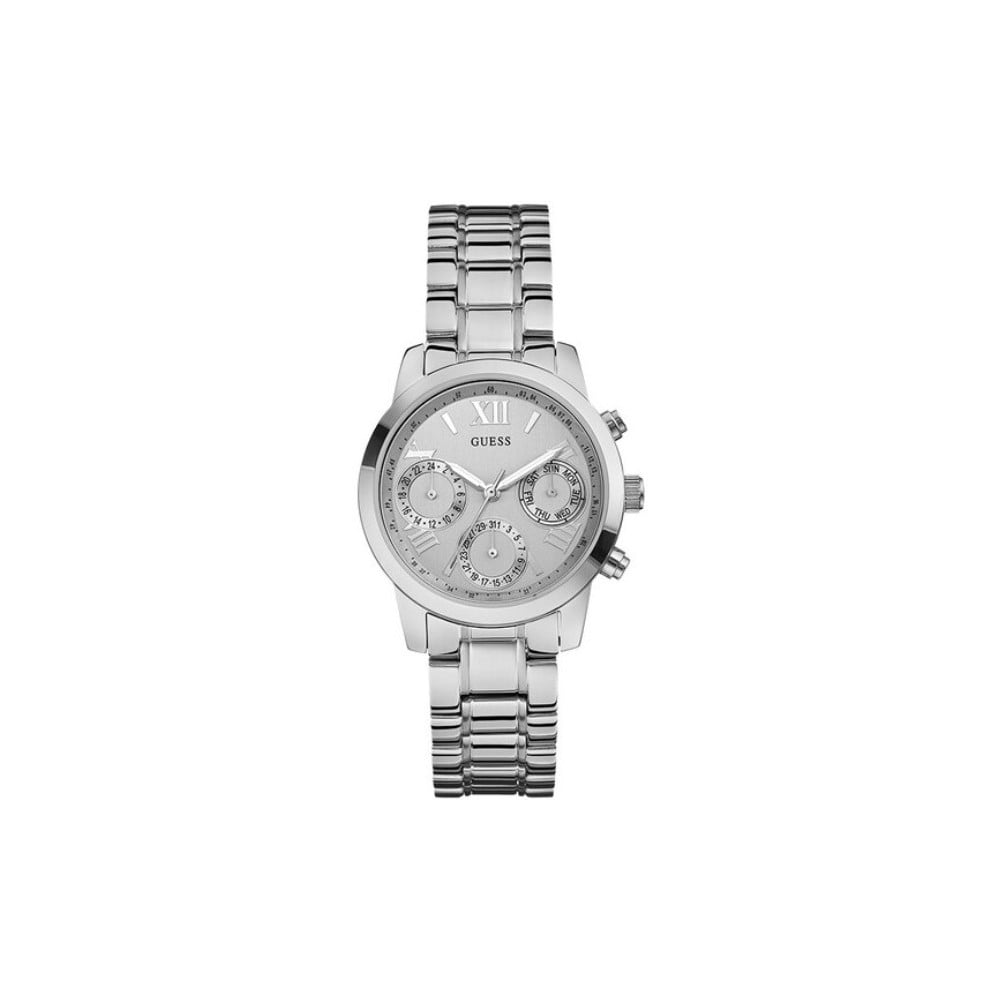 Dámské hodinky ve stříbrné barvě s páskem z nerezové oceli Guess W0448L1