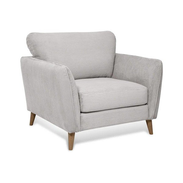 Světle šedé manšestrové křeslo Paris – Scandic