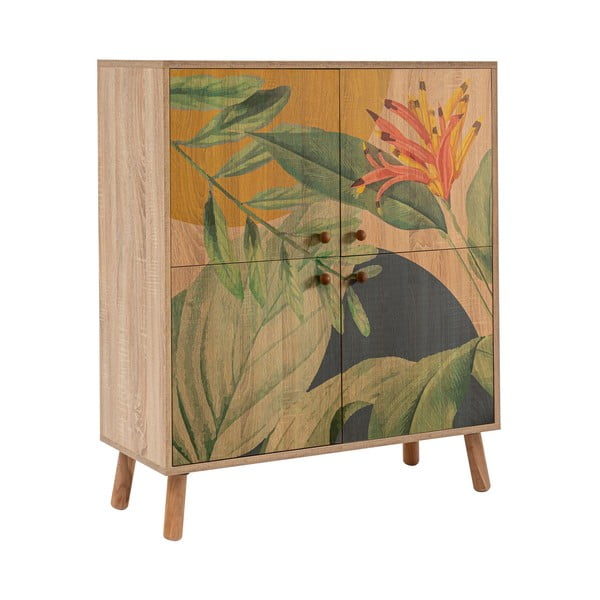 Skříňka v dekoru dubu v přírodní barvě 95x111 cm Multilux – Kalune Design-image-2