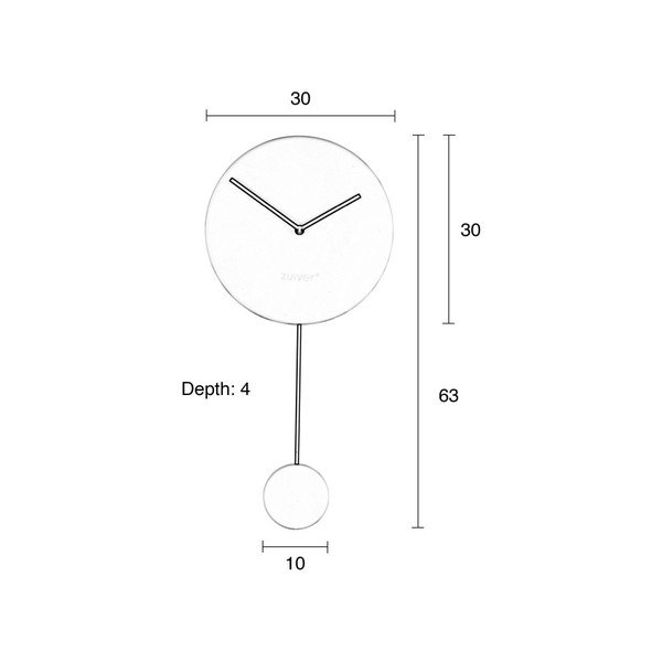 Černé nástěnné hodiny Zuiver-image-2