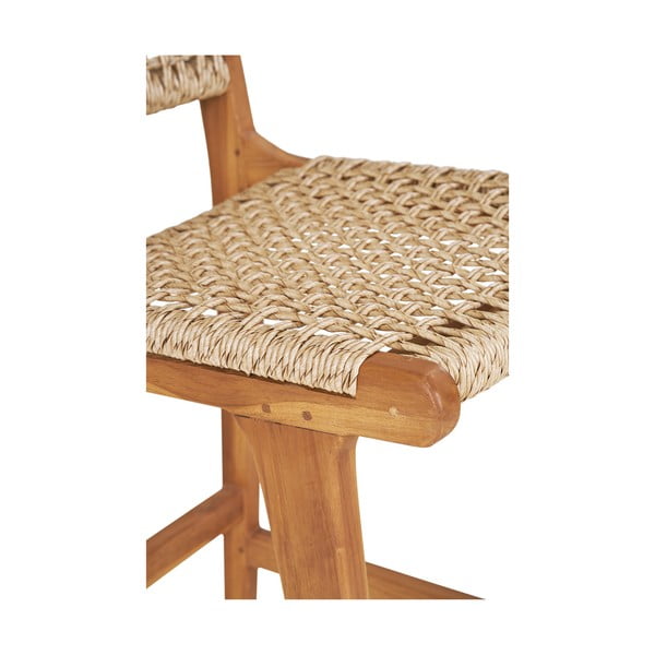 Barová židle z teakového dřeva v přírodní barvě (výška sedáku 60 cm) Derby – House Nordic-image-4
