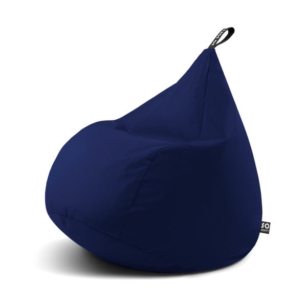 Tmavě modrý sedací vak Drop XL – So Soft?