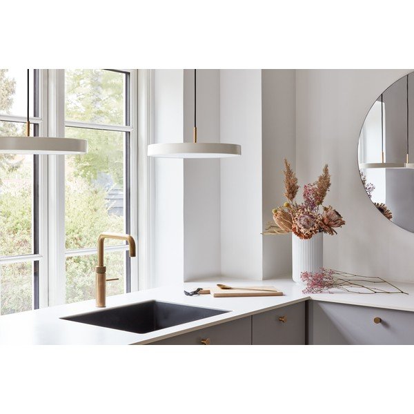 Krémové LED stmívatelné závěsné svítidlo s kovovým stínidlem ø 43 cm Asteria Plus Medium – UMAGE-image-3