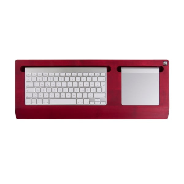 Dřevěný obal na klávesnici a touchpad, červený