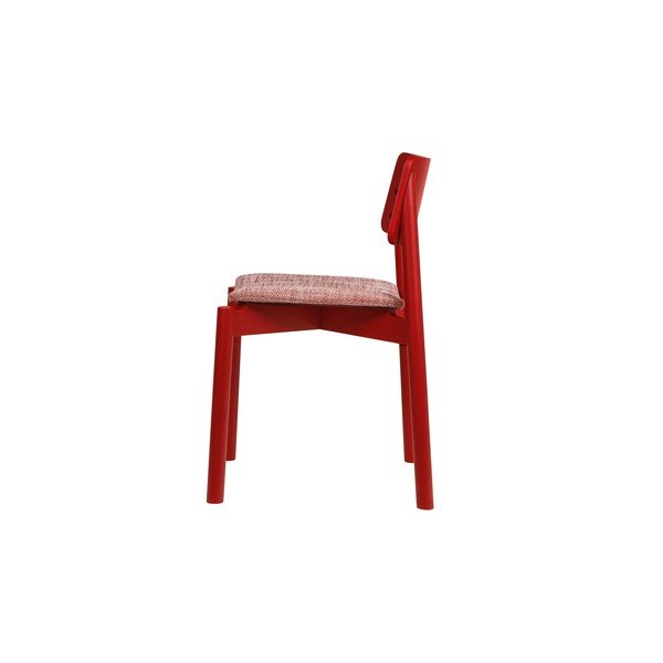 Červená stohovatelná jídelní židle Wem – noo.ma-image-2
