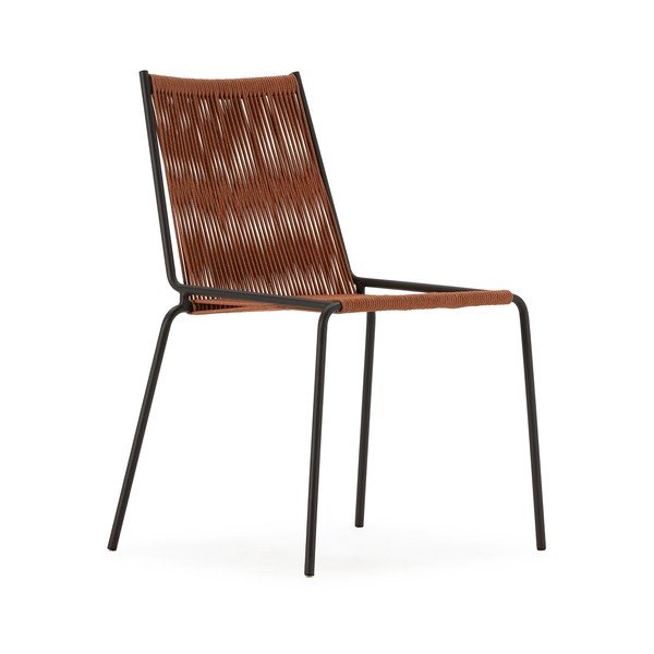 Kovové stohovatelné jídelní židle v sadě 2 ks v terakotové barvě Emily – Marckeric