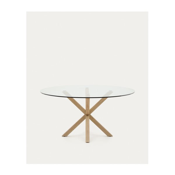 Kulatý jídelní stůl se skleněnou deskou ø 150 cm Argo – Kave Home-image-3