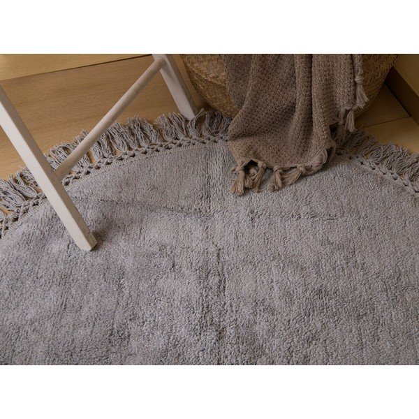 Světle hnědá bavlněná koupelnová předložka Irya Home Collection Lora, ø 90 cm-image-2