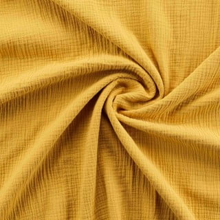 Žluté prodloužené mušelínové povlečení na dvoulůžko 240x260 cm Angelia – douceur d'intérieur