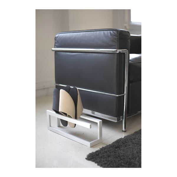 Bílý kovový stojan na přezůvky Line – YAMAZAKI-image-2