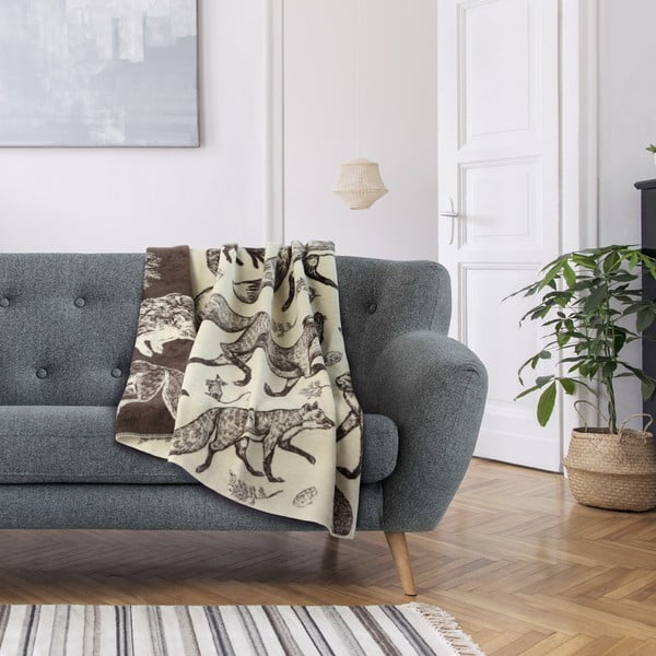 Béžová deka 200x150 cm Fox – Restilo-image-1