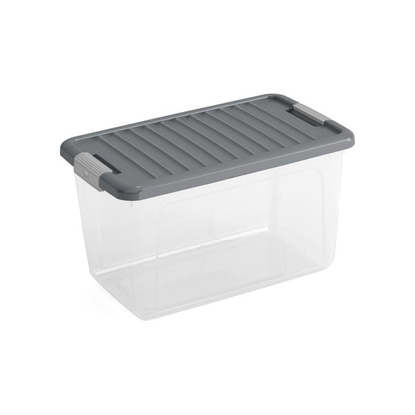 Plastový úložný box s víkem 49x30x28,5 cm W box M – KIS