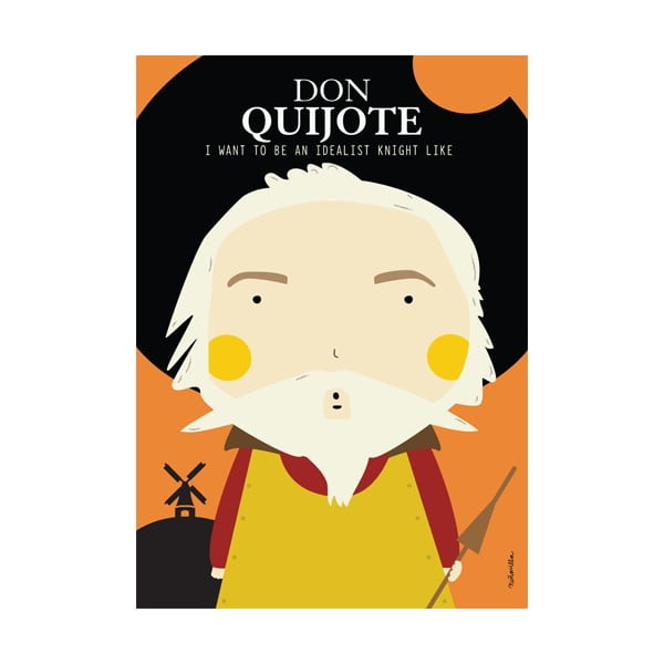 Plakát NiñaSilla Don Quijote, 21 x 42 cm