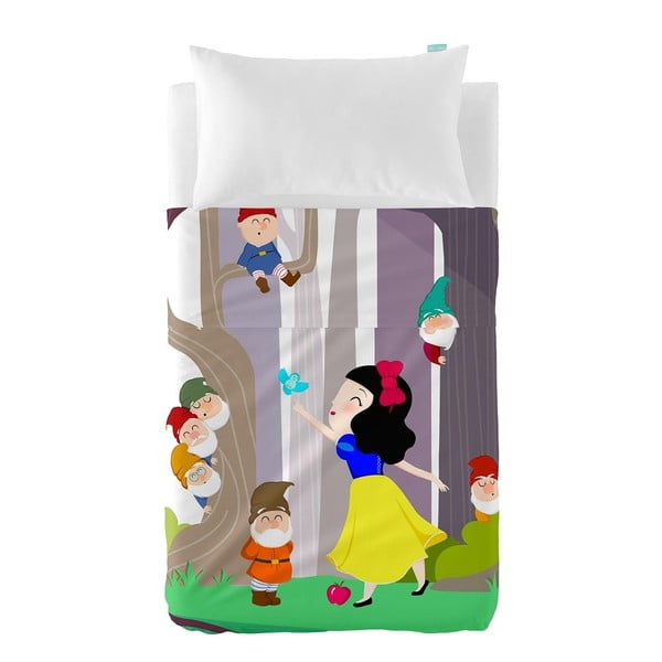 Dětský povlak na polštář a přehoz Mr. Fox Snow White, 100 x 130 cm