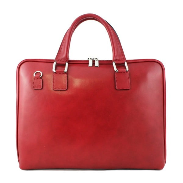 Červená pánská kožená taška Luciano Calboni Gina