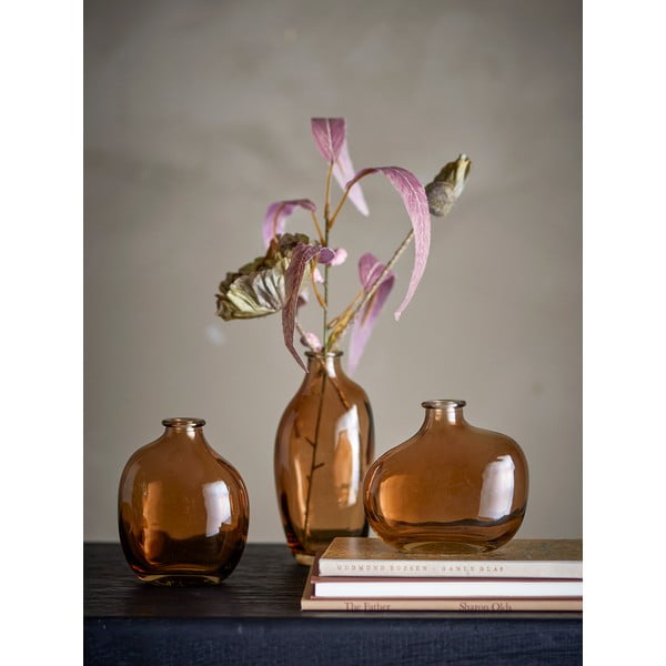 Oranžová skleněná váza (výška 15,5 cm) Tilia – Bloomingville-image-1