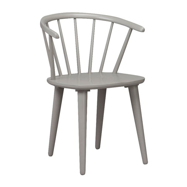 Světle šedá jídelní židle ze dřeva kaučukovníku Rowico Carmen