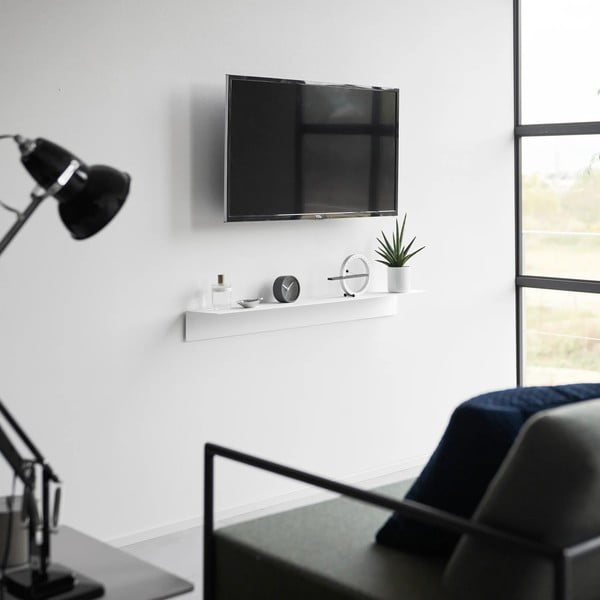 Bílá kovová police 90 cm – YAMAZAKI-image-1