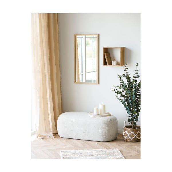 Béžová lavice z textilie bouclé Blossomville – House Nordic-image-1