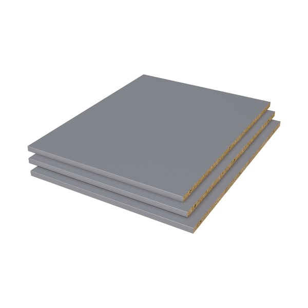 Šedá komponenta - police 3 ks Pure – WOOOD-image-1