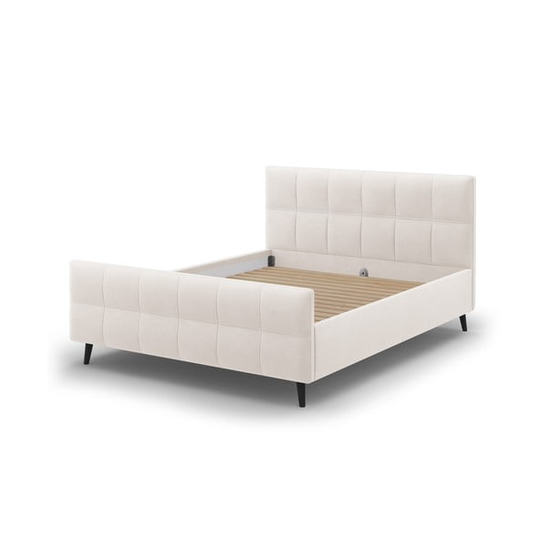 Béžová čalouněná dvoulůžková postel s roštem 180x200 cm Gigi - Micadoni Home