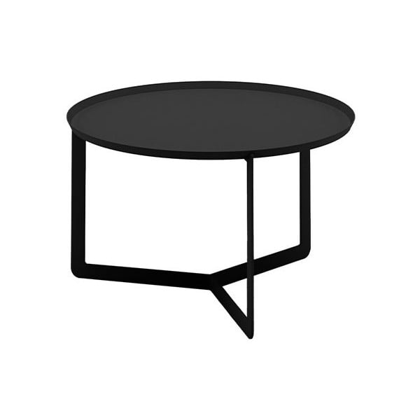 Černý příruční stolek MEME Design Round, Ø 60 cm