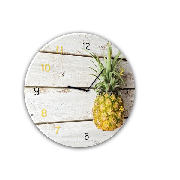 Nástěnné hodiny Styler Glassclock Pineapple, ⌀ 30 cm-image-2