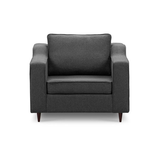 Antracitové křeslo Mazzini Sofas Narcisse