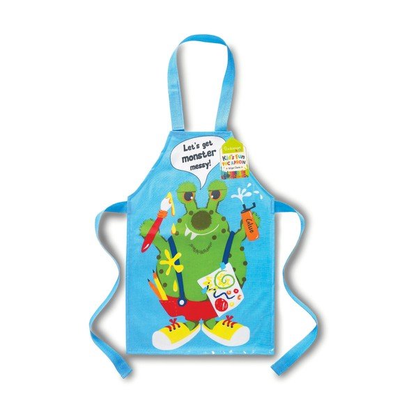 Modrá bavlněná dětská zástěra Cooksmart ® Monster-image-1