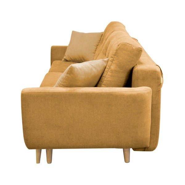 Hořčicově žlutá rozkládací pohovka pro tři Cosmopolitan design Barcelona-image-1