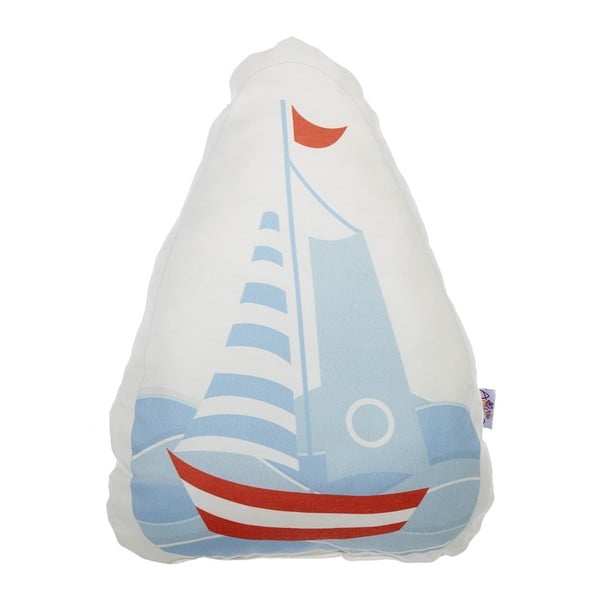 Dětský polštářek s příměsí bavlny Mike & Co. NEW YORK Pillow Toy Boat, 30 x 37 cm