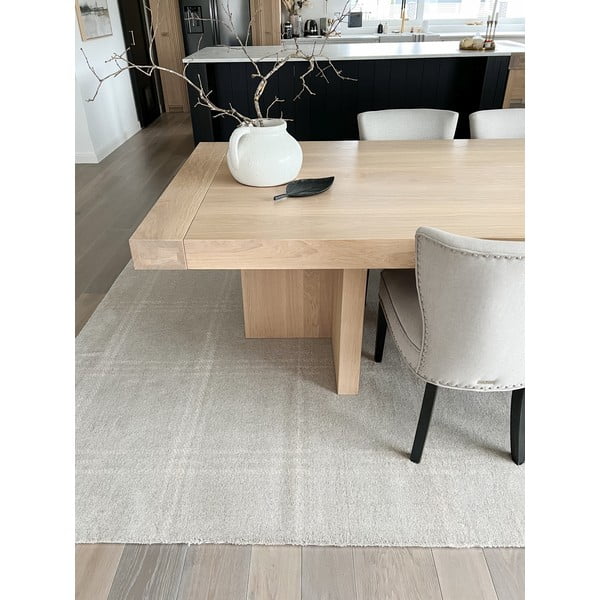 Krémový vlněný koberec 200x300 cm Calisia M Grid Prime – Agnella-image-2