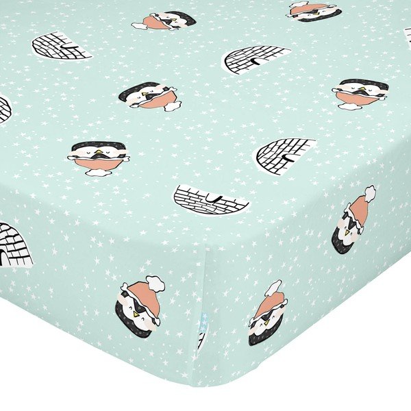 Dětské bavlněné prostěradlo Moshi Moshi Igloo, 90 x 200 cm