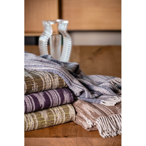 Hnědý pléd s podílem bavlny Euromant Zanzibar, 140 x 180 cm-image-1