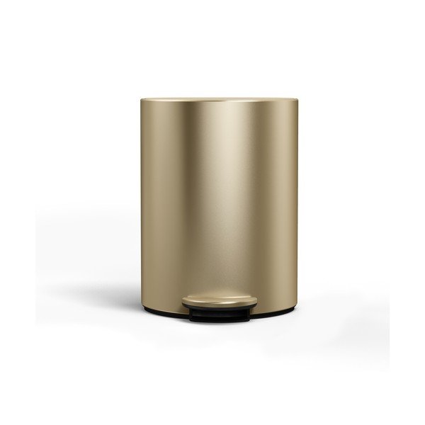 Nášlapný ocelový odpadkový koš v matně zlaté barvě 6 l – simplehuman-image-3