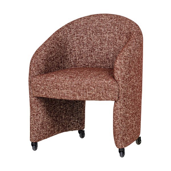 Čalouněná kancelářská židle v terakotové barvě Cordo – WOOOD