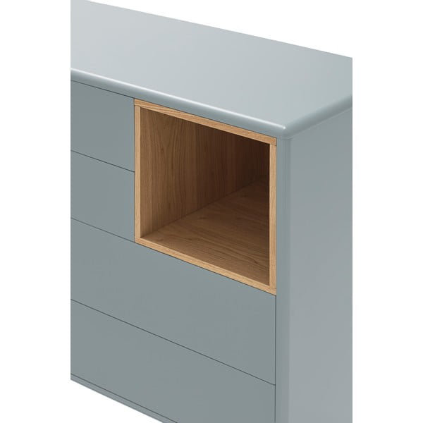 Modro-šedá nízká komoda 90x90 cm Corvo – Teulat-image-4