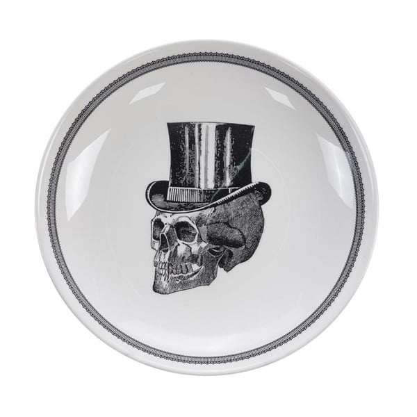 Černo-bílá miska Tokyo Design Studio Skull, ø 24,5 cm
