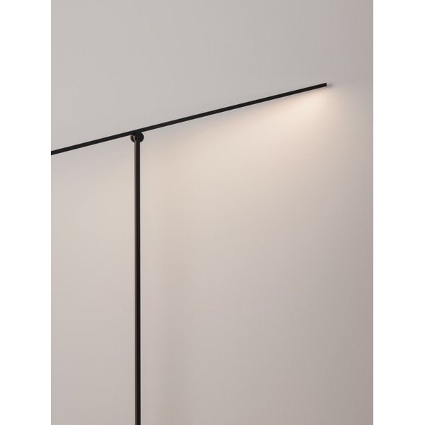 Matně černá kovová LED stojací lampa s ohybatelnou konstrukcí/stmívatelná (výška 144 cm) Tenso – Nova Luce-image-2